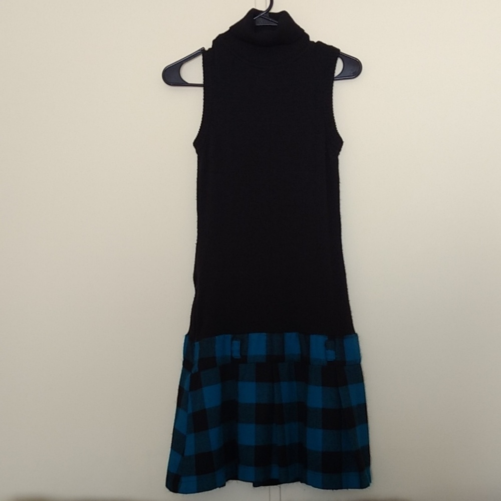 Derek Heart Plaid Turtleneck Dress